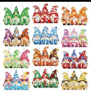 Festive Gnome Party Banner Set - Multicolor